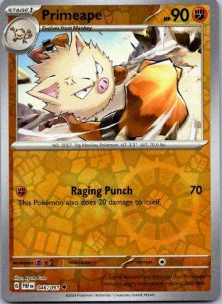 Primeape 46/091 Paldean Fates (Reverse Holo) (NM-Exc Condition)