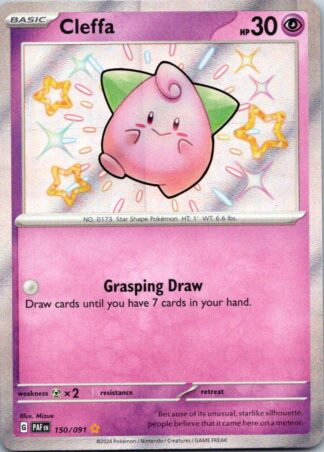 Cleffa 150/091 Paldean Fates (Shiny Holo) (NM-Exc Condition)