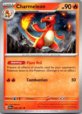 Charmeleon 8/091 Paldean Fates (Uncommon) (NM-Exc Condition)