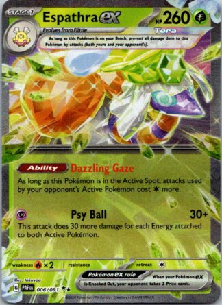 Espathra ex 6/091 Paldean Fates (Ultra Rare) (NM-Exc Condition)