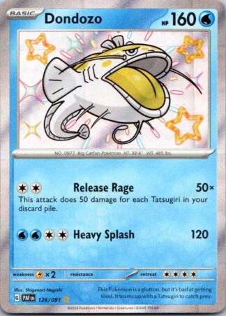 Dondozo 126/091 Paldean Fates (Shiny Holo) (NM-Exc Condition)