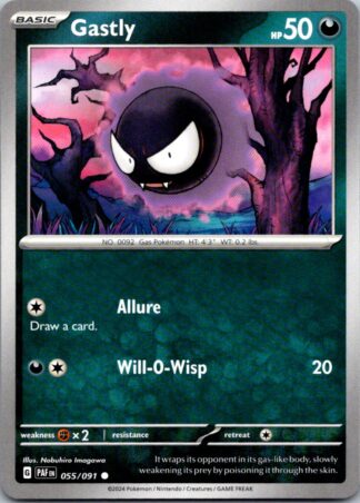 Gastly 55/091 Paldean Fates (Common) (NM-Exc Condition)