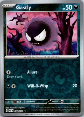 Gastly 55/091 Paldean Fates (Reverse Holo) (NM-Exc Condition)