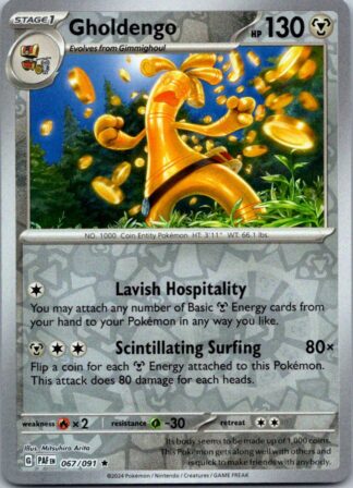 Gholdengo 67/091 Paldean Fates (Reverse Holo) (NM-Exc Condition)