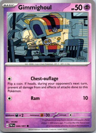 Gimmighoul 44/091 Paldean Fates (Common) (NM-Exc Condition)