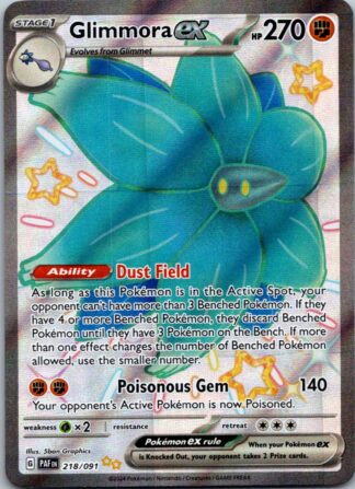 Glimmora ex 218/091 Paldean Fates (Ultra Rare) (NM-Exc Condition)