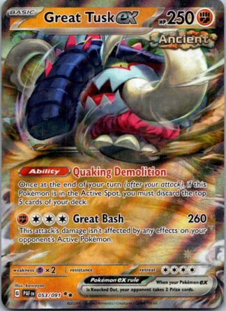 Great Tusk ex 53/091 Paldean Fates (Ultra Rare) (NM-Exc Condition)