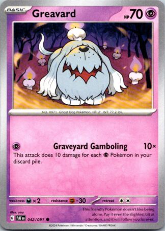 Greavard 42/091 Paldean Fates (Common) (NM-Exc Condition)