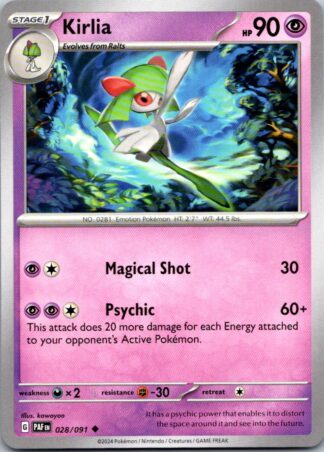 Kirlia 28/091 Paldean Fates (Common) (NM-Exc Condition)