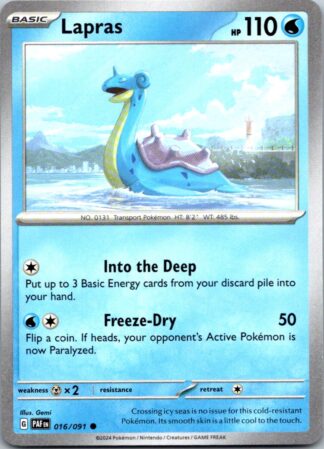 Lapras 16/091 Paldean Fates (Common) (NM-Exc Condition)