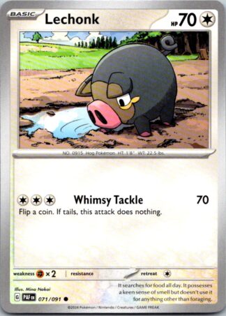 Lechonk 71/091 Paldean Fates (Common) (NM-Exc Condition)
