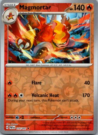 Magmortar 10/091 Paldean Fates (Reverse Holo) (NM-Exc Condition)
