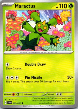 Maractus 3/091 Paldean Fates (Common) (NM-Exc Condition)