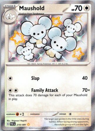 Maushold 210/091 Paldean Fates (Shiny Holo) (NM-Exc Condition)