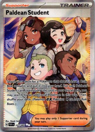 Paldean Student 231/091 Paldean Fates (Ultra Rare) (NM-Exc Condition)