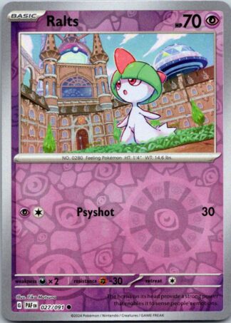 Ralts 27/091 Paldean Fates (Reverse Holo) (NM-Exc Condition)