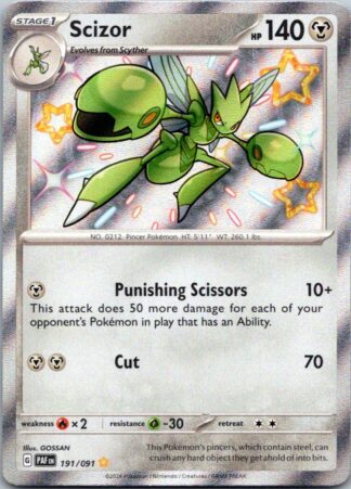 Scizor 191/091 Paldean Fates (Shiny Holo) (NM-Exc Condition)