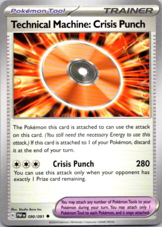 Technical Machine:  Crisis Punch 90/091 Paldean Fates (Uncommon) (NM-Exc Condition)