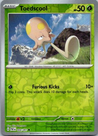 Toedscool 4/091 Paldean Fates (Reverse Holo) (NM-Exc Condition)