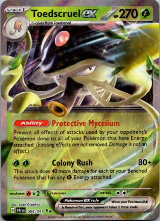 Toedscruel ex 5/091 Paldean Fates (Ultra Rare) (NM-Exc Condition)