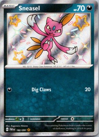 Sneasel 182/091 Paldean Fates (Shiny Holo) (NM-Exc Condition)