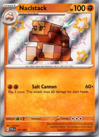 Naclstack 177/091 Paldean Fates (Shiny Holo) (NM-Exc Condition)