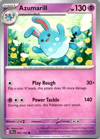 Azumarill 65/162 Temporal Forces (Common) (NM-Exc Condition)