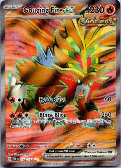 Gouging Fire ex 188/162 Temporal Forces (Ultra Rare) (NM-Exc Condition)