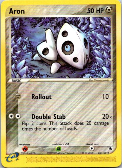 Aron 25/109 Ex Ruby & Sapphire (Uncommon) (Exc Cond)