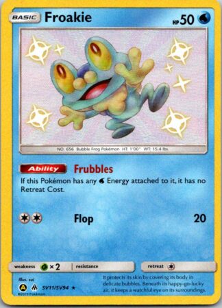 Froakie SV11/SV94 Hidden Fates (Shiny Holo) (Exc Condition)