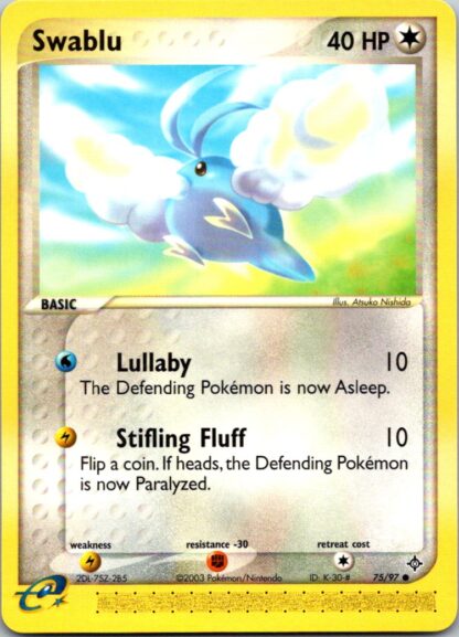Swablu 75/97 EX Dragon (Common) (Exc Cond)