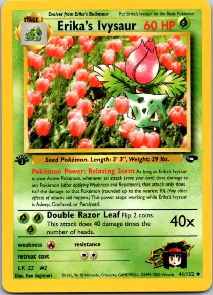 Erika's Ivysaur 41/132 Gym Challenge (Uncommon) (1st Edition Exc Condition)