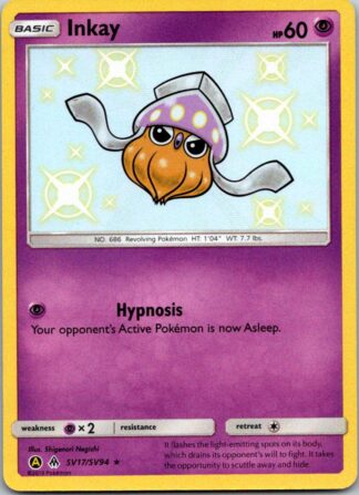 Inkay SV17/SV94 Hidden Fates (Shiny Holo) (Exc Condition)