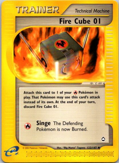 Fire Cube 01 122/147 Aquapolis (Uncommon) (Exc Condition)