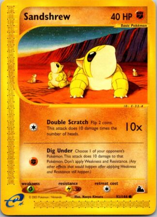 Sandshrew 92/144 Skyridge (Common) (Exc Condition)