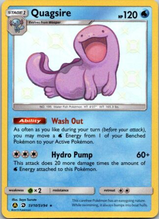 Quagsire SV10/SV94 Hidden Fates (Shiny Holo) (Exc Condition)