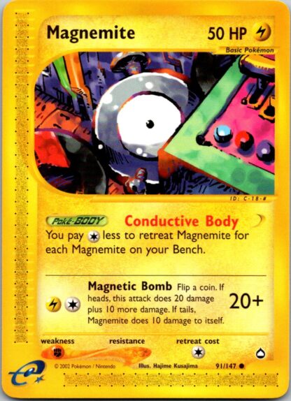 Magnemite 91/147 Aquapolis (Common) (Played Condition)