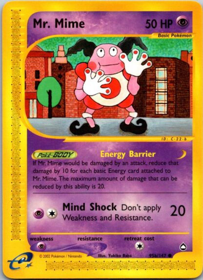Mr. Mime 95b/147 Aquapolis (Common) (Exc Condition)