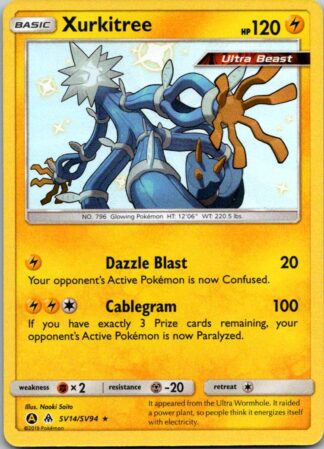 Xurkitree SV14/SV94 Hidden Fates (Shiny Holo) (Exc Condition)