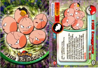 Exeggcute #102 TOPPS Blue Logo (Exc Condition)