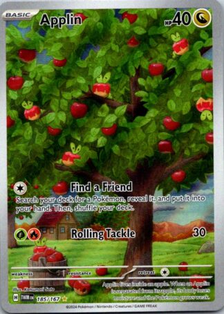 Applin 185/167 Twilight Masquerade (Ultra Rare) (NM-Exc Condition)