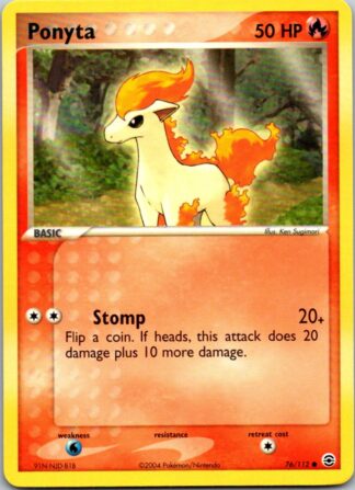 Ponyta 76/112 Fire Red Leaf Green (Common) (Excellent Condition)