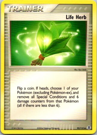 Life Herb 93/112 Fire Red Leaf Green (Uncommon) (Excellent Condition)