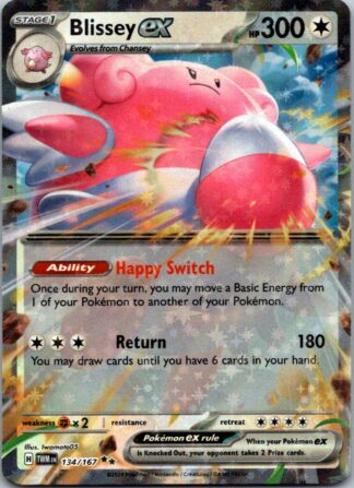 Blissey ex 134/167 Twilight Masquerade (Ultra Rare) (NM-Exc Condition)