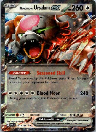 Bloodmoon Ursaluna ex 141/167 Twilight Masquerade (Ultra Rare) (NM-Exc Condition)