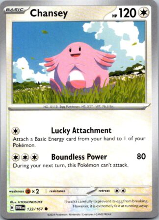 Chansey 133/167 Twilight Masquerade (Common) (NM-Exc Condition)