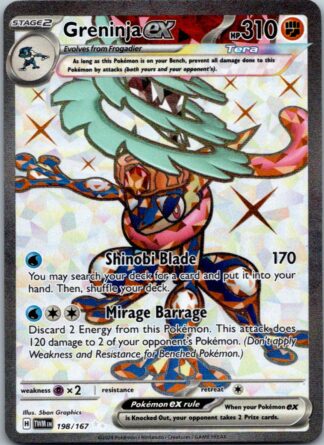 Greninja ex 198/167 Twilight Masquerade (Ultra Rare) (NM-Exc Condition)