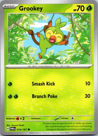Grookey 14/167 Twilight Masquerade (Common) (NM-Exc Condition)
