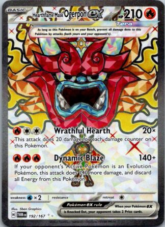 Hearthflame Mask Ogerpon ex 192/167 Twilight Masquerade (Ultra Rare) (NM-Exc Condition)