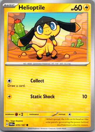 Helioptile 70/167 Twilight Masquerade (Common) (NM-Exc Condition)